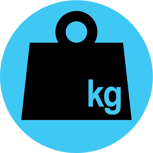 Open symbol to indicate the unoccupied mass of the mobility device on dark background on light background